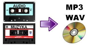 Przegrywanie kaset magnetofonowych na CD lub do plików MP3